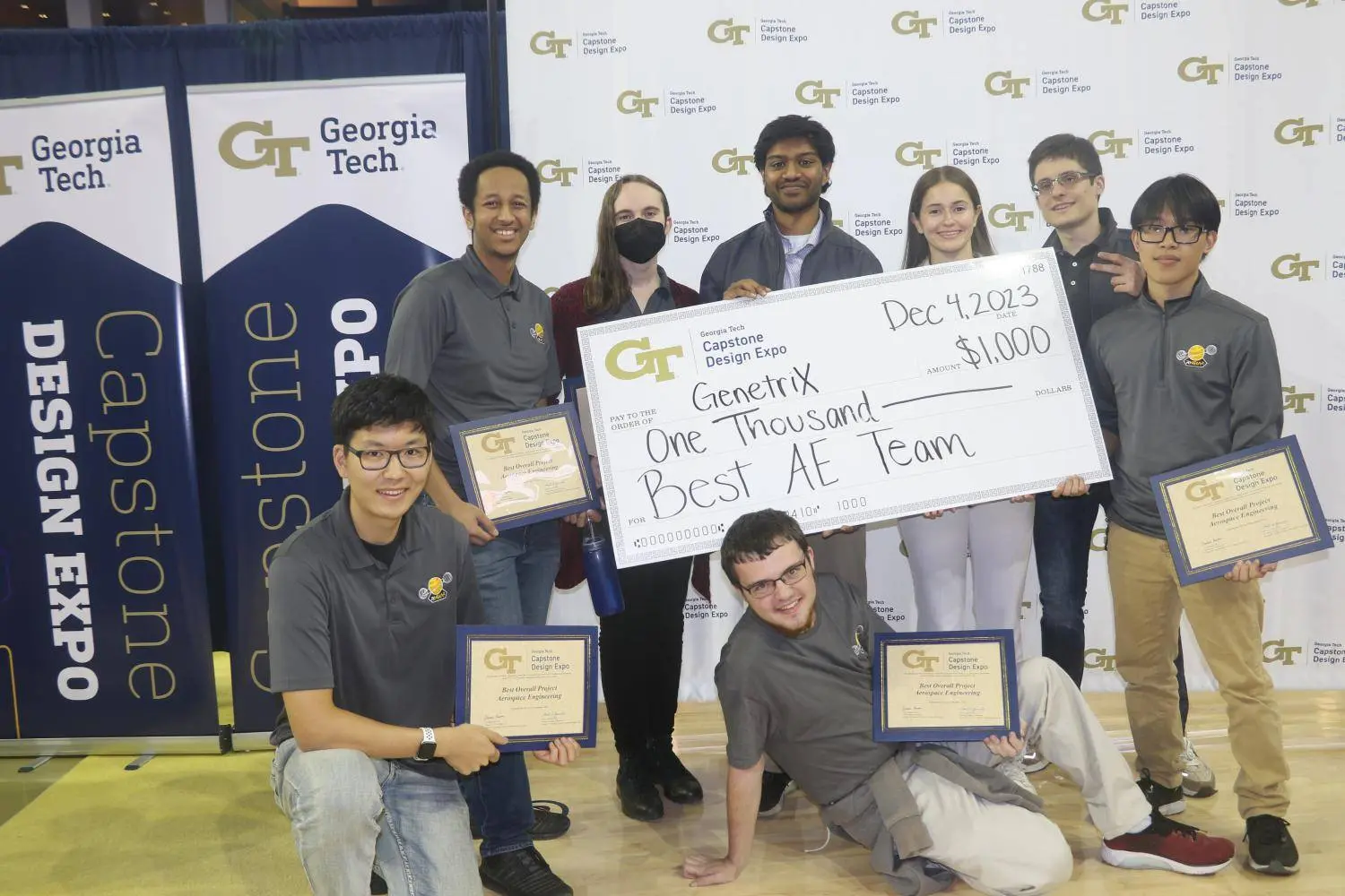 On the top left to right: Ezra Keto, Basil Russell-McCorkle, Varun Roy, Carolina A. Ramos Ocasio, Adil Shirinov, Frank Huynh. On the bottom left to right: Banglue Wei, Oliver Thornhill.